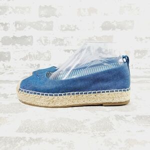 New DRAPER JAMES Georgia Espadrilles Chambray W377